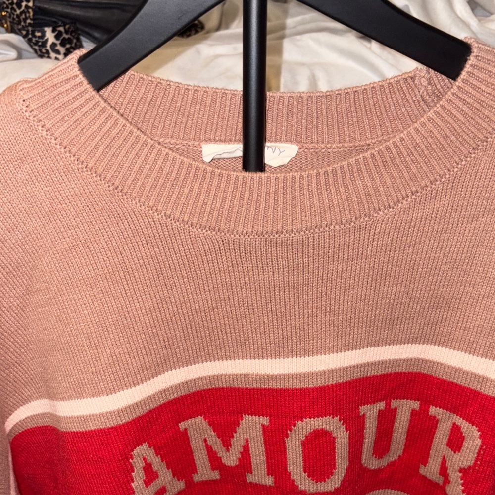 78&Sunny - Amour Brown and Red Women's Crew Neck Sweater - Picture 6 of 9